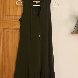 Michael Kors Olive Green Midi Dress